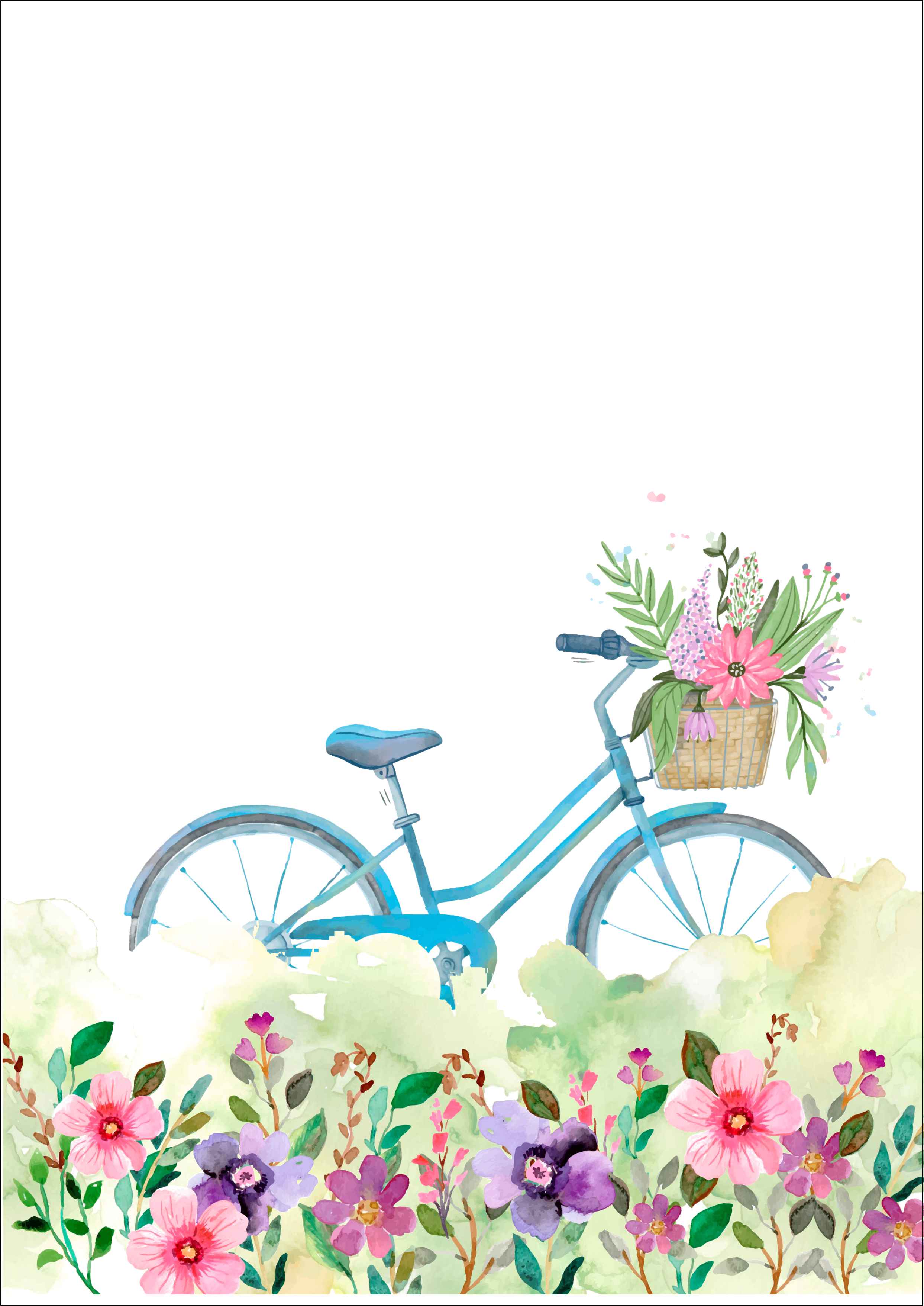 Fahrrad in Blumenwiese