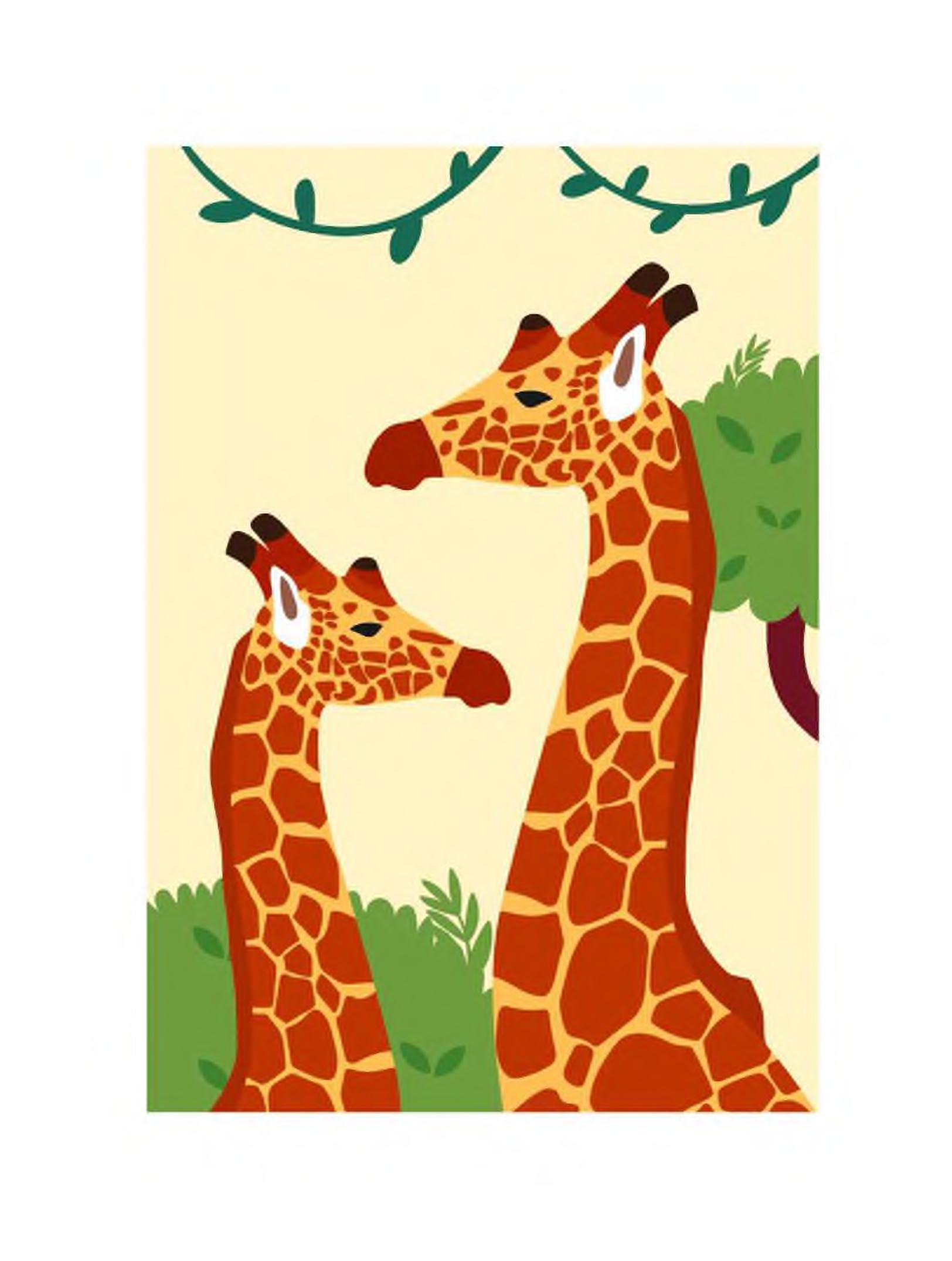 Giraffenmutter und Kind